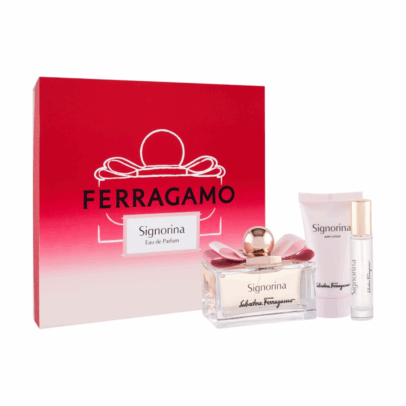 Set Salvatore Ferragamo Signorina EDP 100ml + Body Lotion 50ml + Mini EDP 10ml