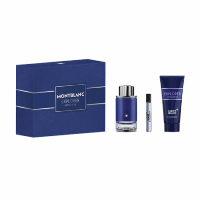 Set Montblanc Explorer Ultra Blue EDP 100ml + Gel de Ducha 100ml + Mini EDP 7.5ml Hombre