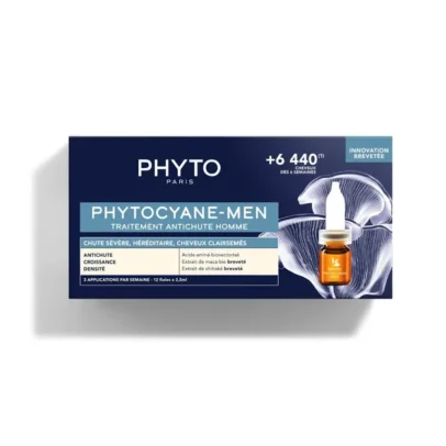 Tratamiento Anticaída Phytocyane 12 Ampolletas x 3.5ml Hombre