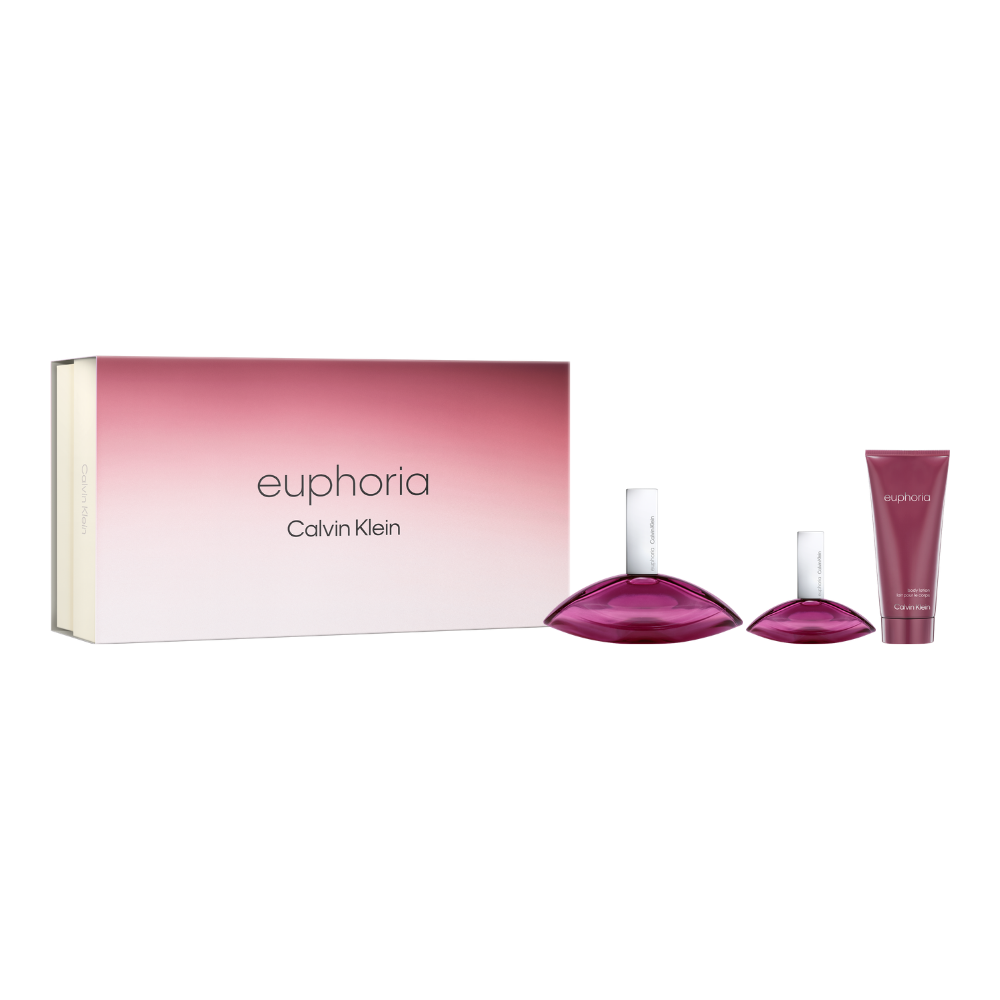 Set Perfume Mujer Calvin Klein Euphoria Eau de Parfum 100ml 3pcs sp25