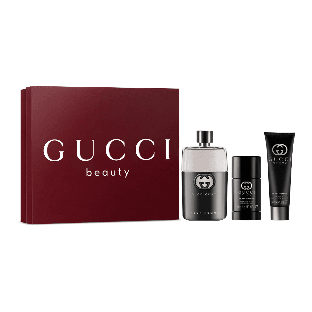 Set perfume Hombre Gucci Guilty pour homme Eau de Toilette 90ml 3 pcs OK2